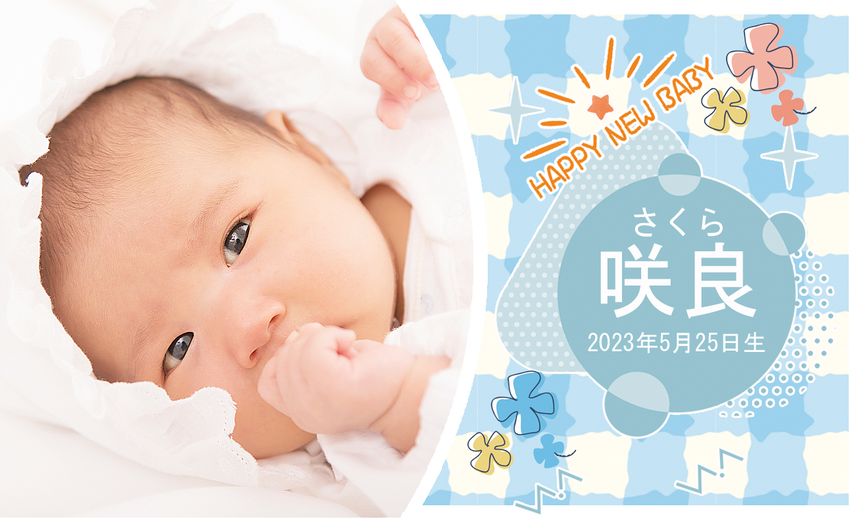 [Happy new baby写真入り]　　ひととえ キュートセレクション23号