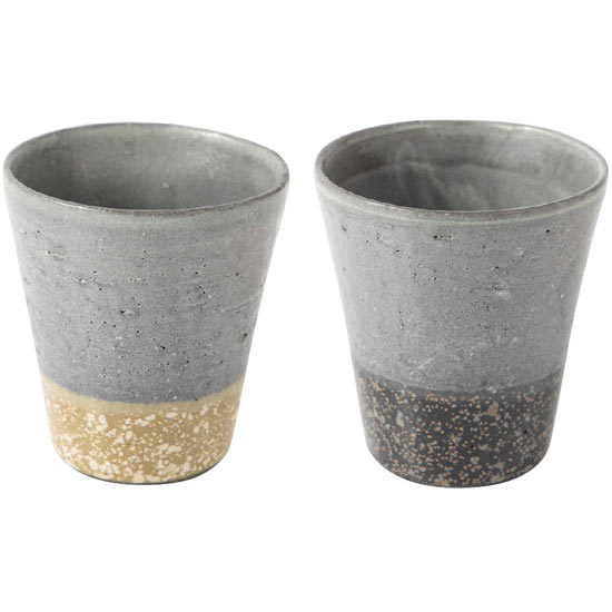 信楽焼 Mingei ショートカップ ペア