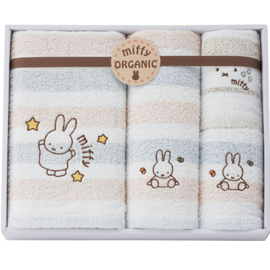 ミッフィー　オーガニックコットンタオルセット