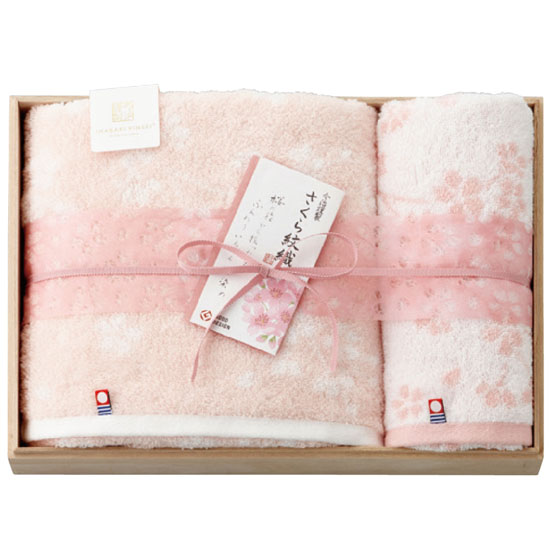 さくら紋織　桜染め　タオルセット