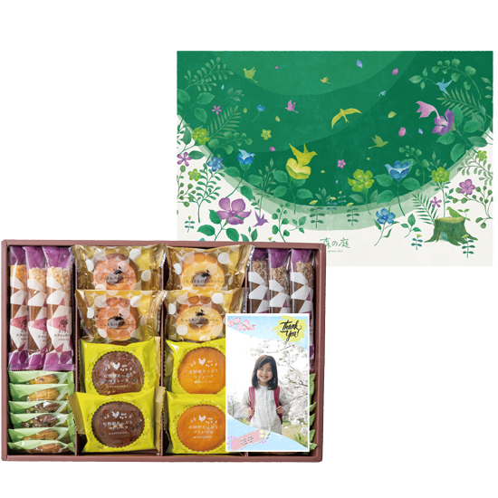 【入学入園】Thank you写真入り　森の庭 森の焼き菓子 開花（26個入）