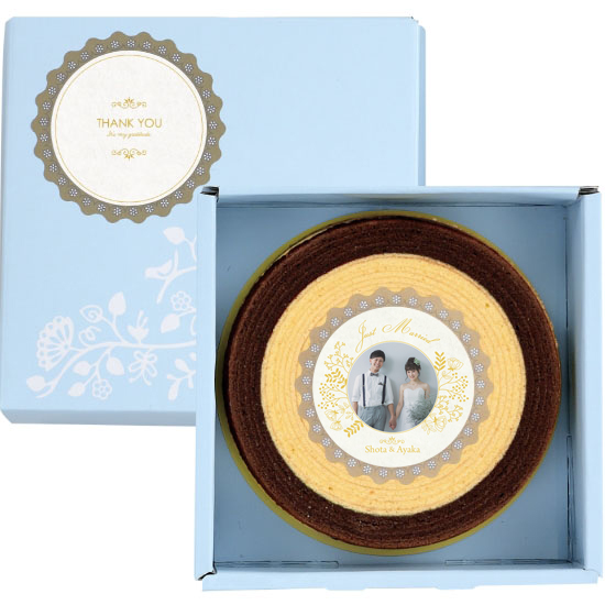 【結婚写真入り】感謝バウム チョコ＆バナナ