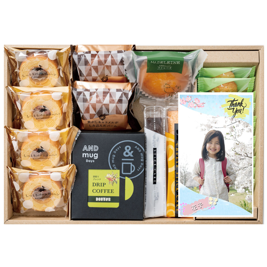 【入学入園】Thank you　写真入り　カフェタイム 焼菓子 セレクションE
