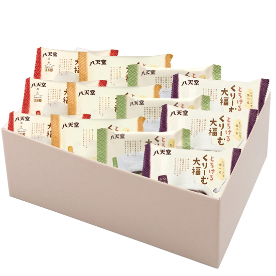 三原 八天堂 とろけるくりーむ大福 4種12個詰合せ