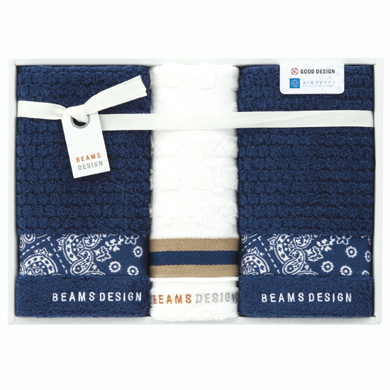 BEAMS DESIGN　タオルセット　ネイビー